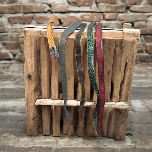 Snake skin & leather belts