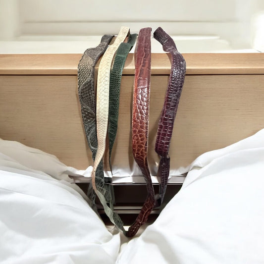 Snake skin & leather belts