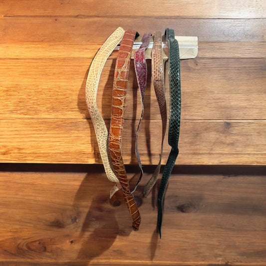 Snake skin & leather belts
