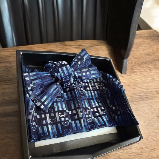 Bow tie and handkerchief