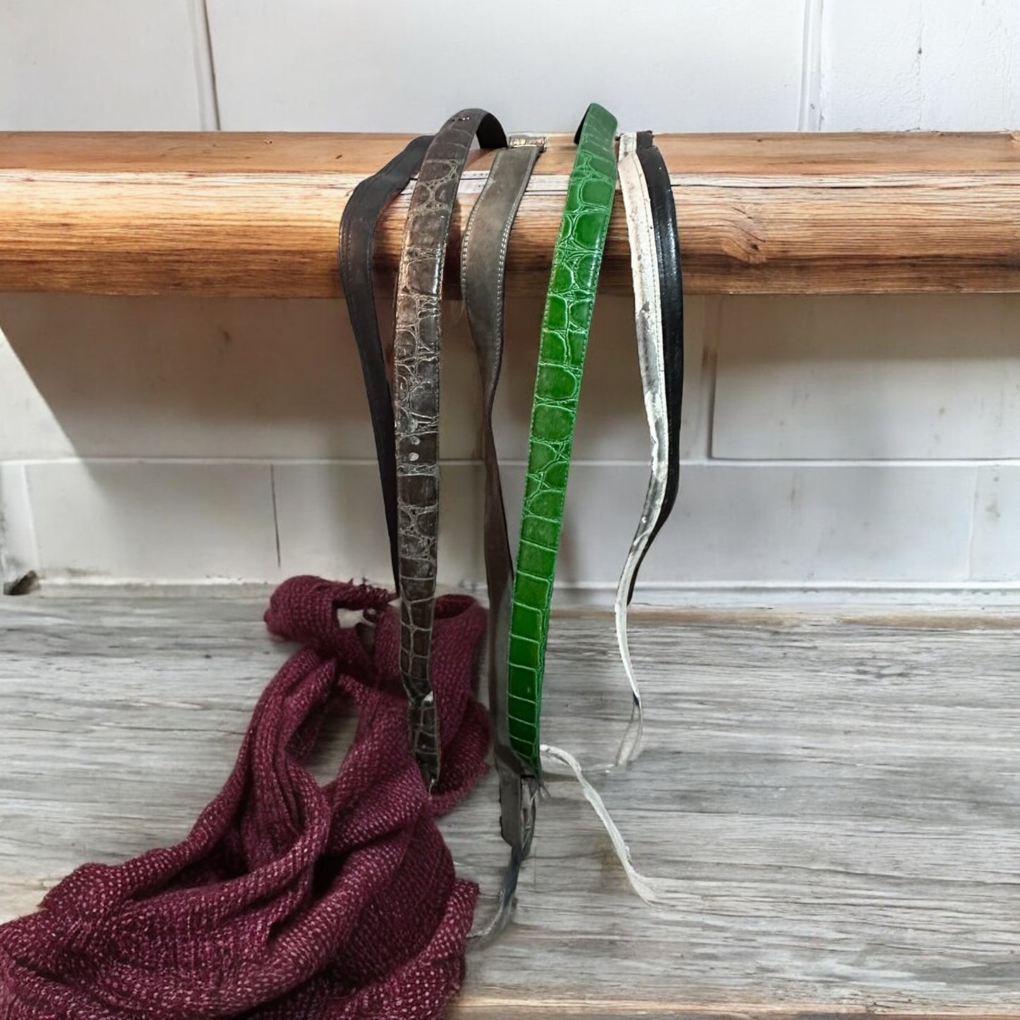 Snake skin & leather belts
