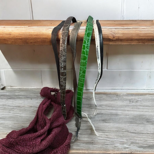 Snake skin & leather belts